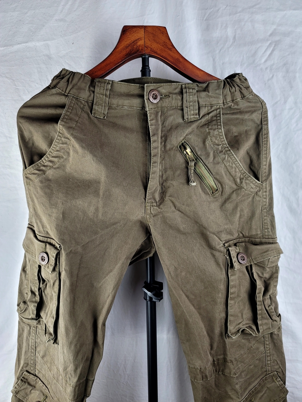 Mustway Women's Cargo Pants Size 26 Brown Tactical Utility Gorpcore Y2K 27x13 - Picture 2 of 9